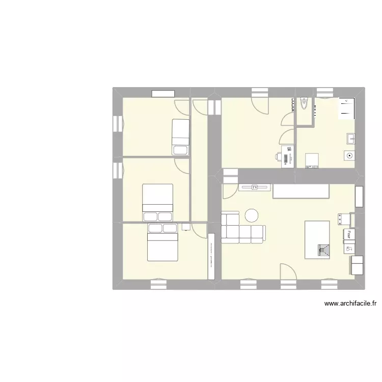 Maison 2. Plan de 22 Pièces et 211 m² Maison 2. Plan de 22 Pièces et 211 m²