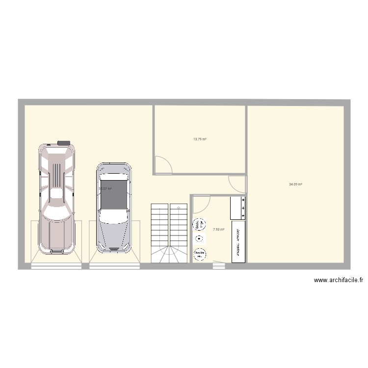 Garage. Plan de 0 pièce et 0 m2