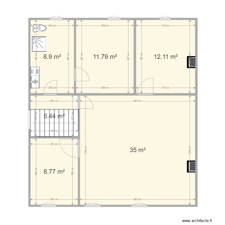 les bordes etage 2. Plan de 0 pièce et 0 m2