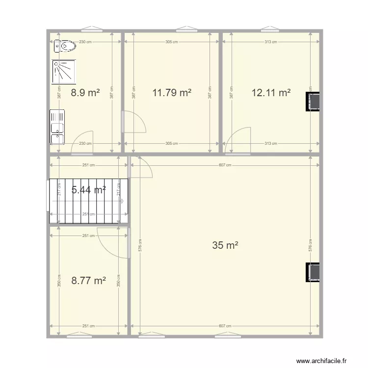 les bordes etage 2. Plan de 