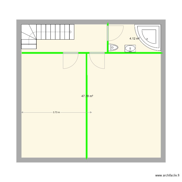 plan etage Damien . Plan de 0 pièce et 0 m2