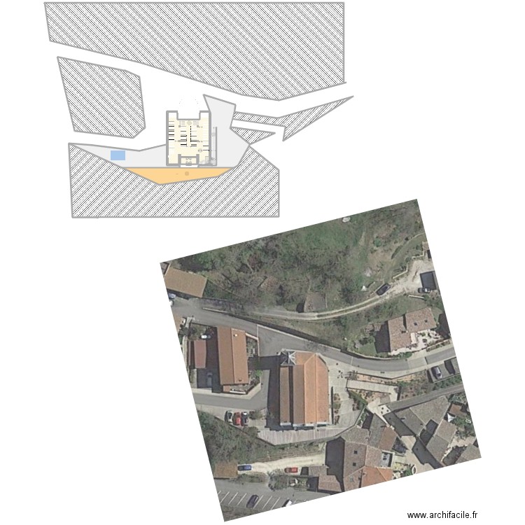 EGLISE MERCUROL AVEC EXTERIEUR OK. Plan de 9 pièces et 608 m2