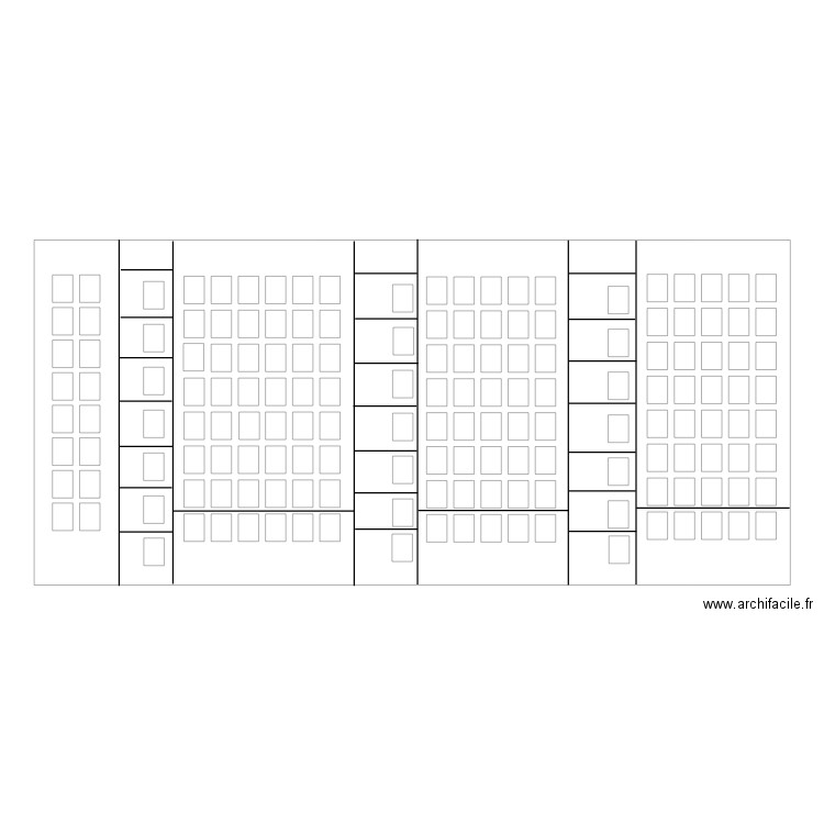 Calpinage façade A44. Plan de 0 pièce et 0 m2