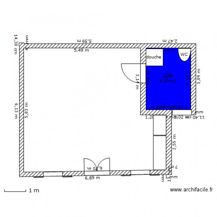 STUDIO 10M². Plan de 0 pièce et 0 m2