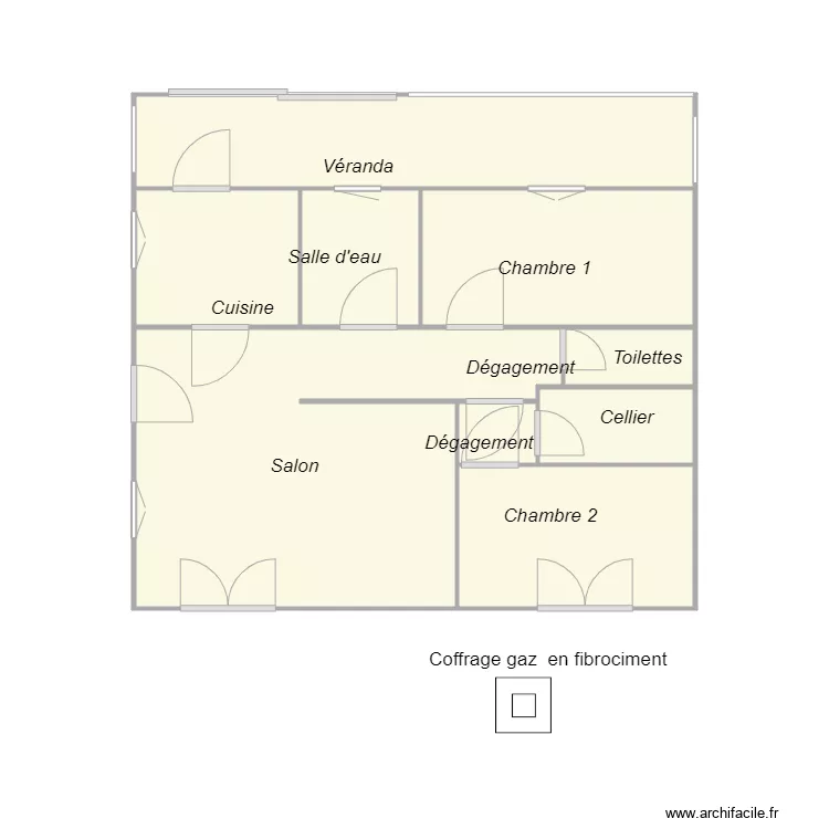 Croquis RONNIN amiante. Plan de 