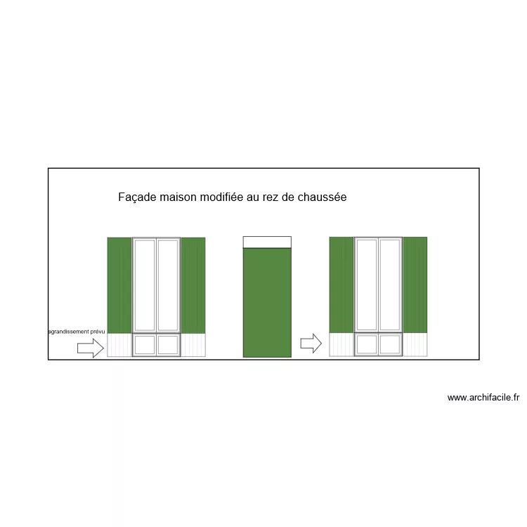 Facade maison 1. Plan de 