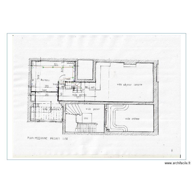 rdc dam mezzanine 18 11 20 dés. Plan de 0 pièce et 0 m2