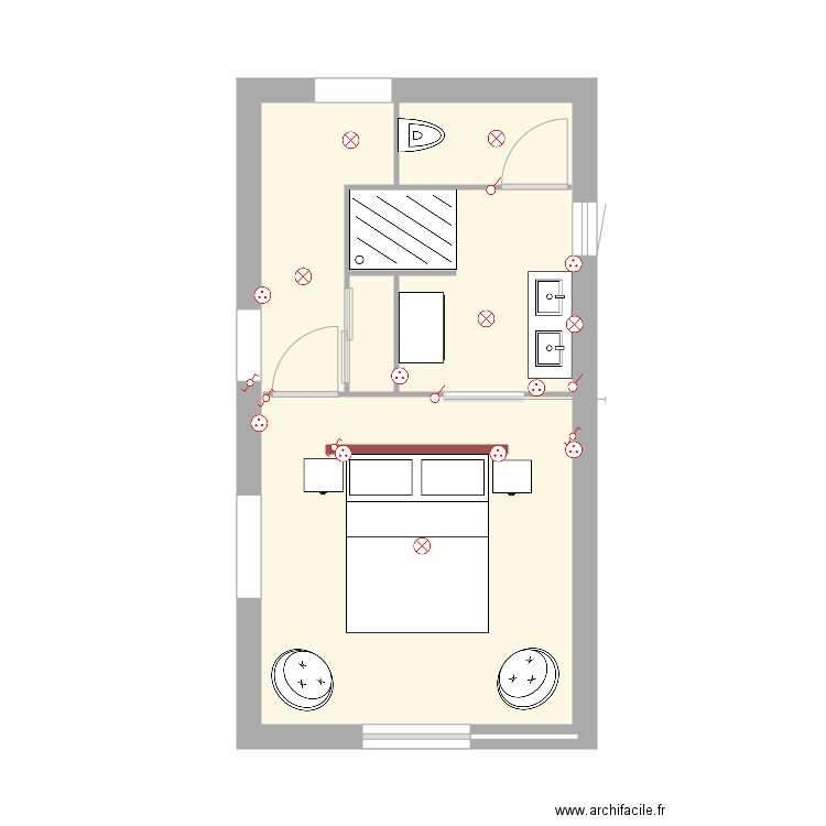 extension 3. Plan de 3 pièces et 23 m2