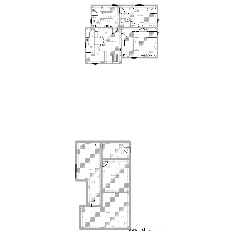 Plan petite maison 1. Plan de 9 pièces et 262 m2