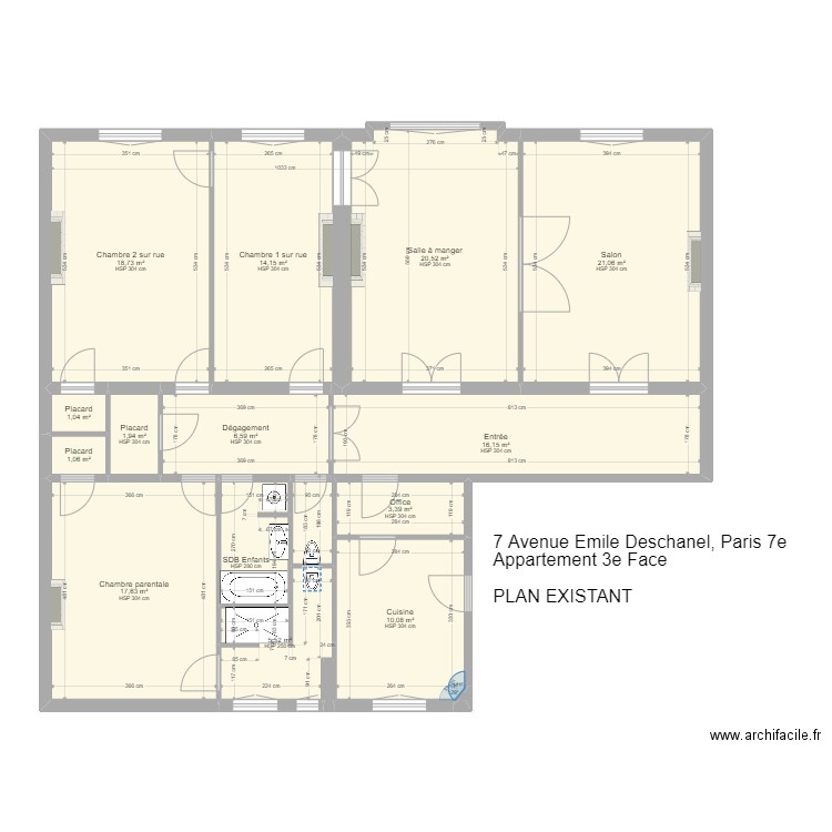 7 Emile Deschanel PROJET. Plan de 0 pièce et 0 m2