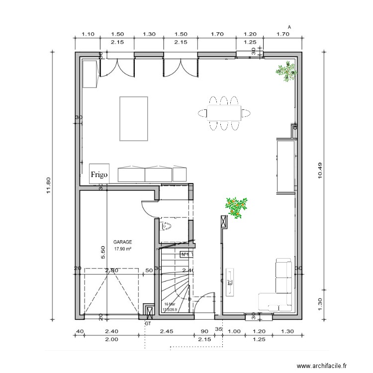 rdc 2025. Plan de 0 pièce et 0 m2