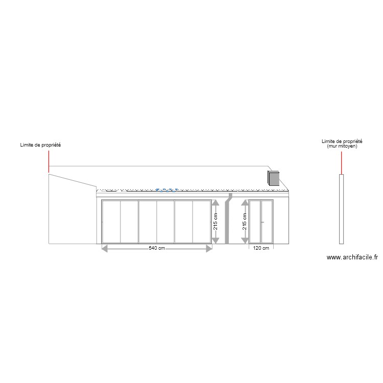 Facade Jardin Baies 3. Plan de 0 pièce et 0 m2