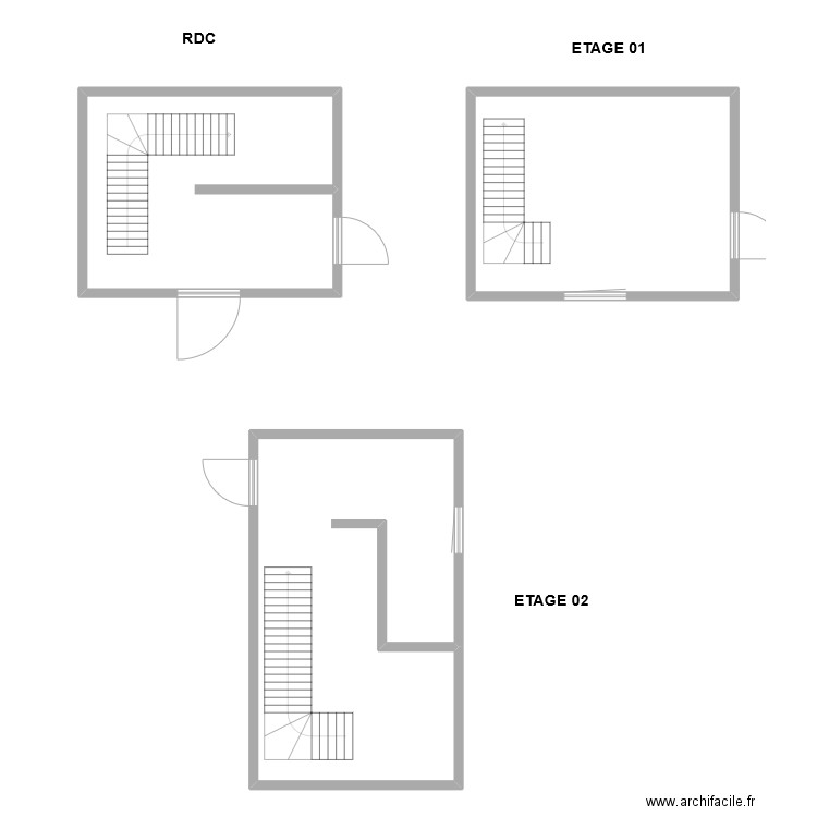 PARTIE COMMUNE. Plan de 3 pièces et 166 m2