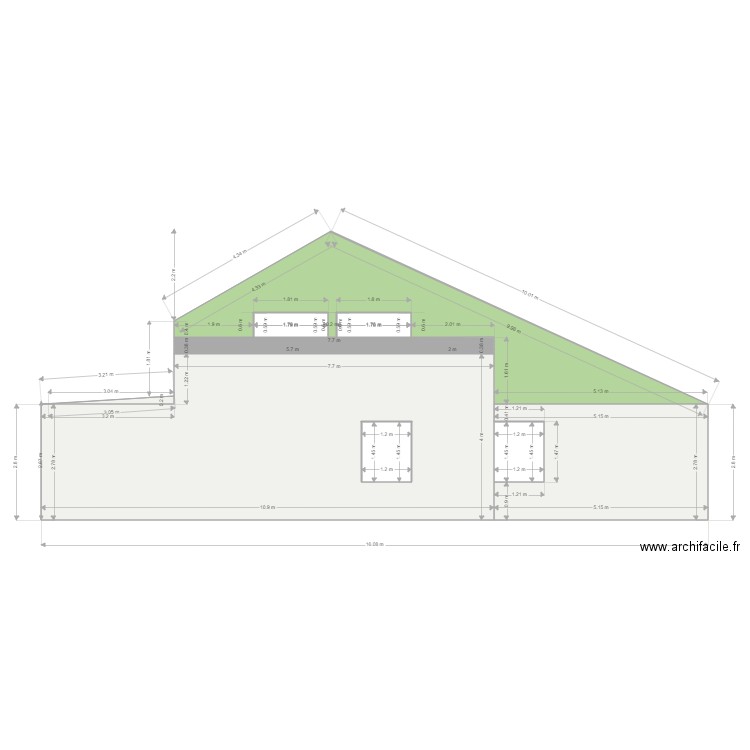 facade nord après. Plan de 0 pièce et 0 m2