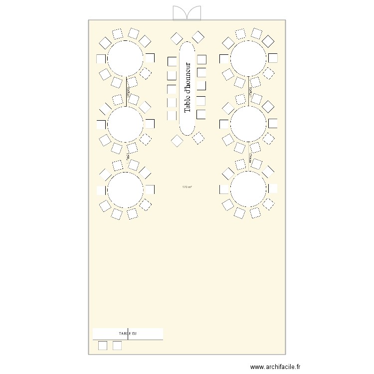 Salle2. Plan de 1 pièce et 170 m2