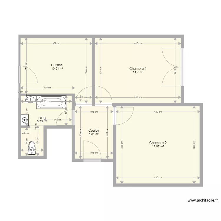 Appart Riedisheim cotes ok 1. Plan de 