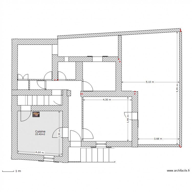 RdC Clarensac. Plan de 0 pièce et 0 m2