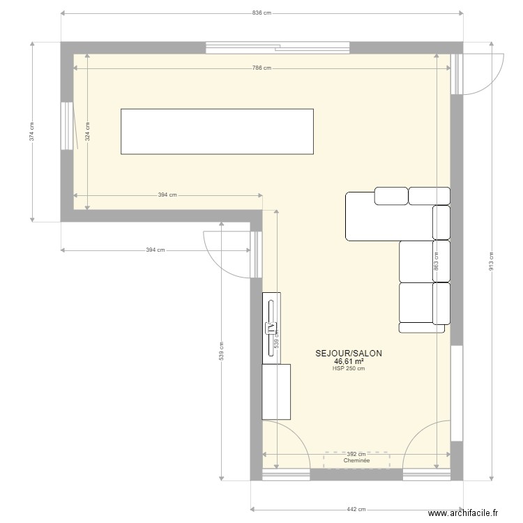 SEJOUR SALON. Plan de 0 pièce et 0 m2