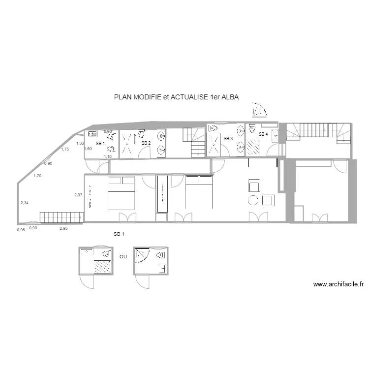 PLAN MODIFIE ACTUALISE 1er ALBA. Plan de 