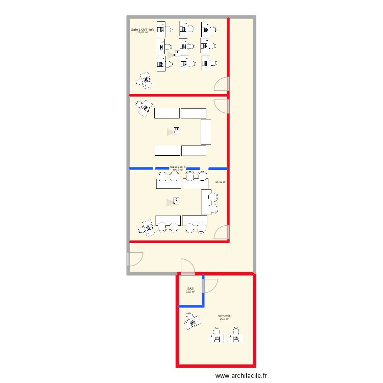Bussy Version1. Plan de 5 pièces et 130 m2