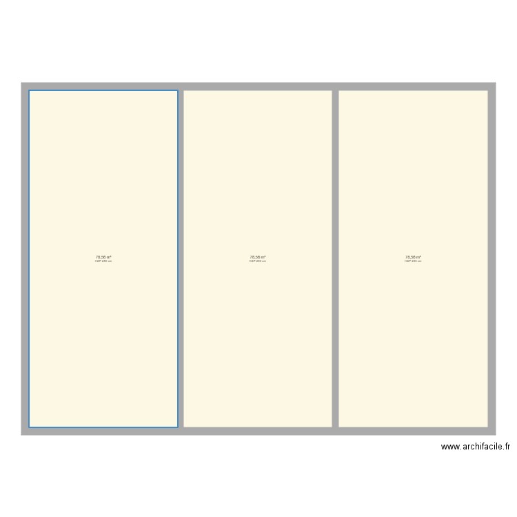 Modele3T. Plan de 0 pièce et 0 m2