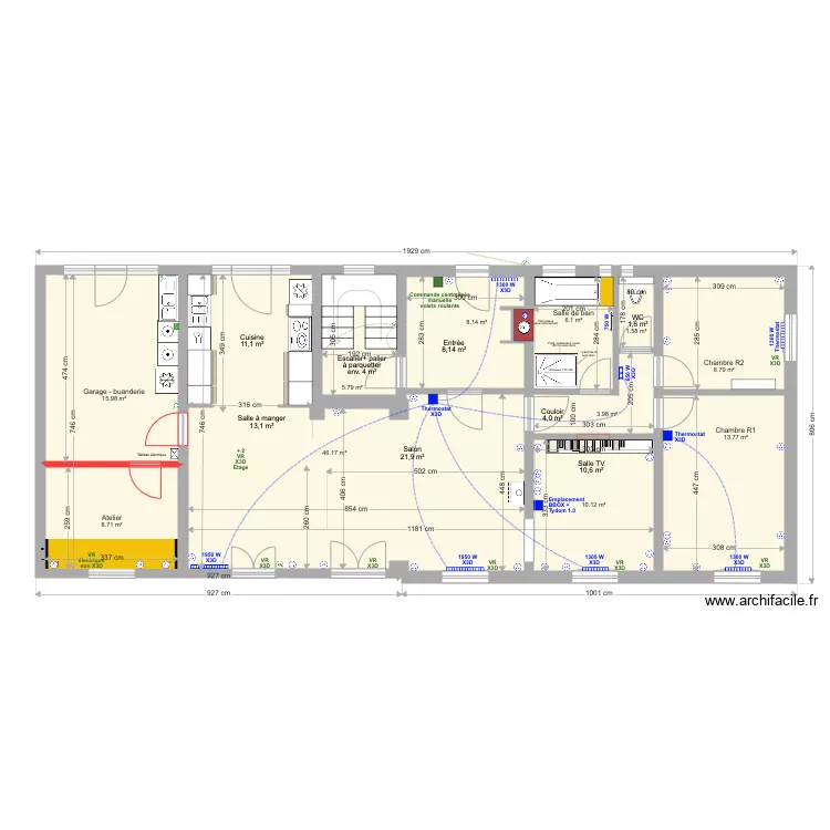 Chic &agrave; Chic RDC Domotique. Plan de 