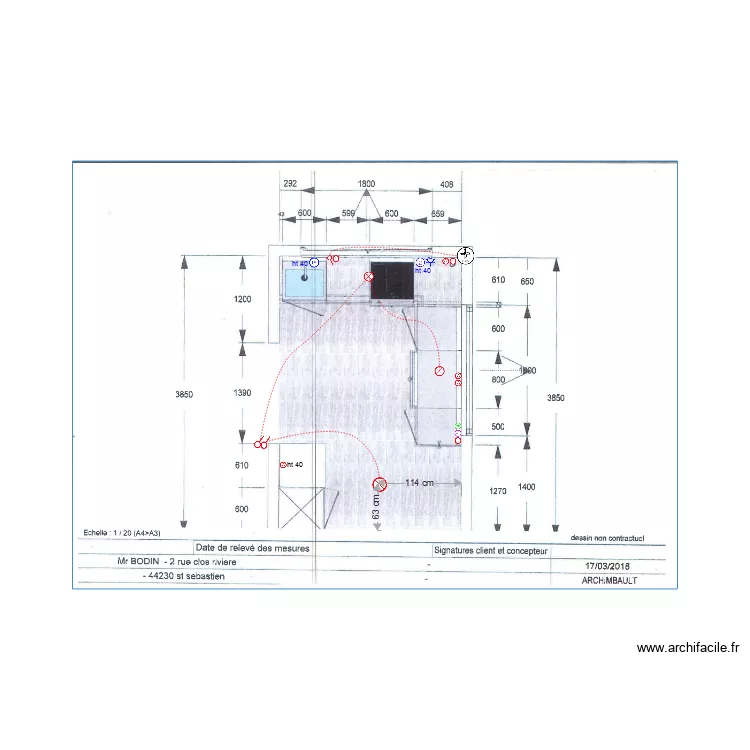 plan exe Cuisine Bodin. Plan de 