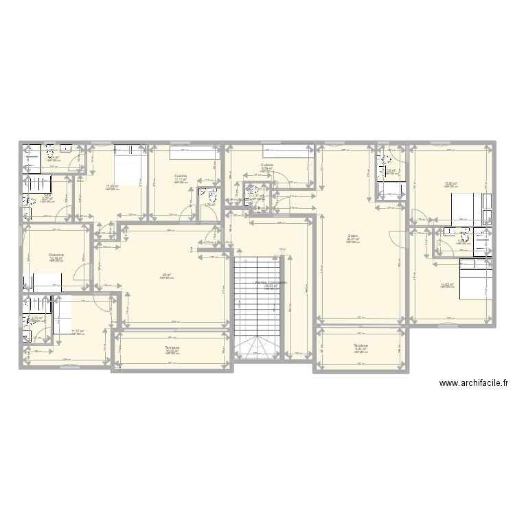 immeublePK9-visu. Plan de 19 pièces et 222 m2