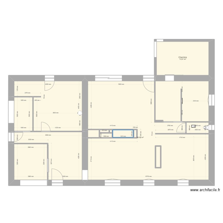 RDC marnay 80 nouveau placo. Plan de 0 pièce et 0 m2
