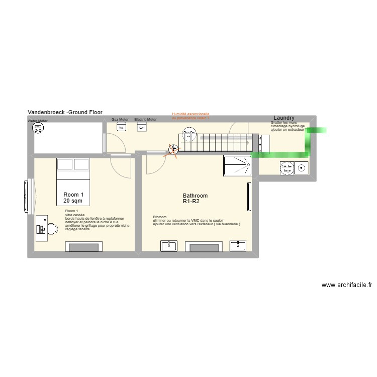 Vandenbroeck. Plan de 23 pièces et 281 m2