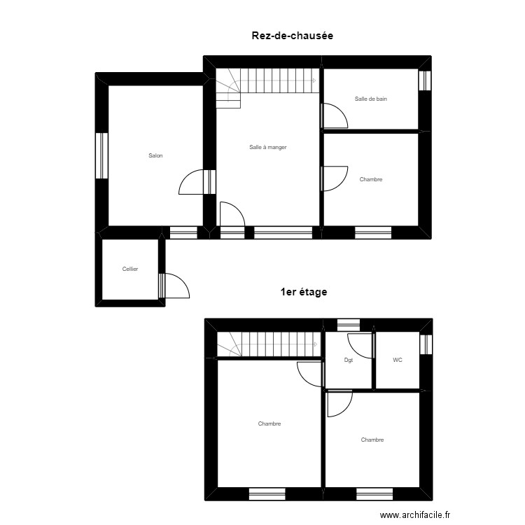 Keetterlin. Plan de 10 pièces et 83 m2