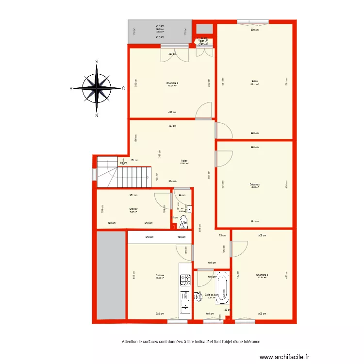 BI 4711 &eacute;tage c&ocirc;t&eacute;. Plan de 