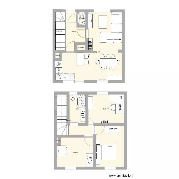 Maison Etage 1. Plan de Maison Etage 1. Plan de