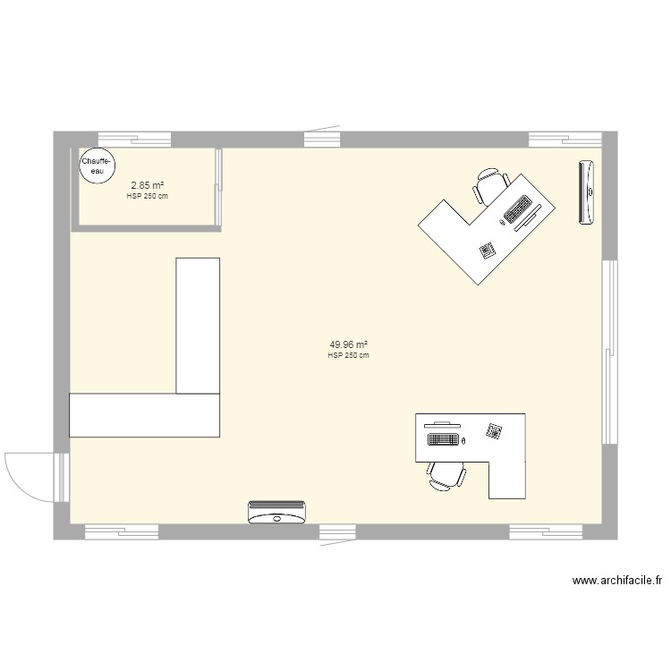 plan bureau etage. Plan de 0 pièce et 0 m2
