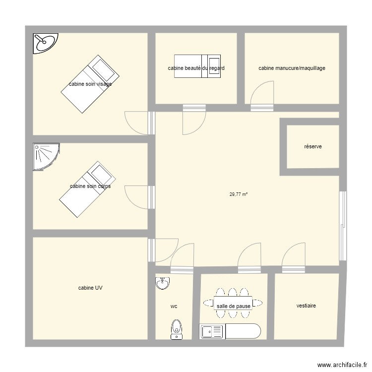 institut. Plan de 0 pièce et 0 m2