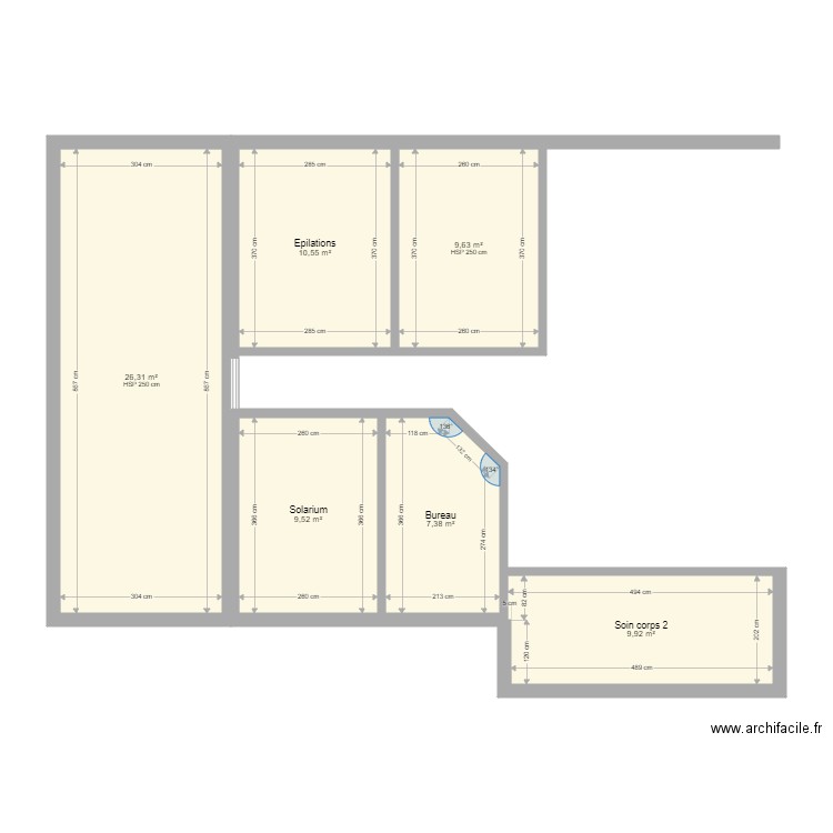 Exercice annexe institut perle de beauté 2. Plan de 0 pièce et 0 m2