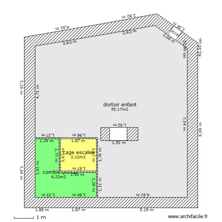 plan maison 2e. Plan de 