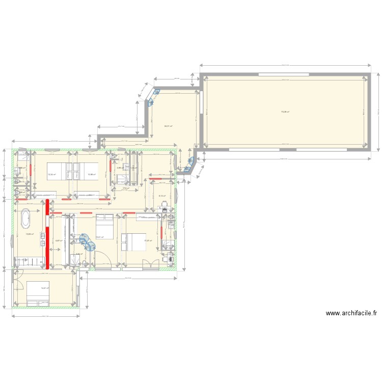 MAISON 1. Plan de 0 pièce et 0 m2