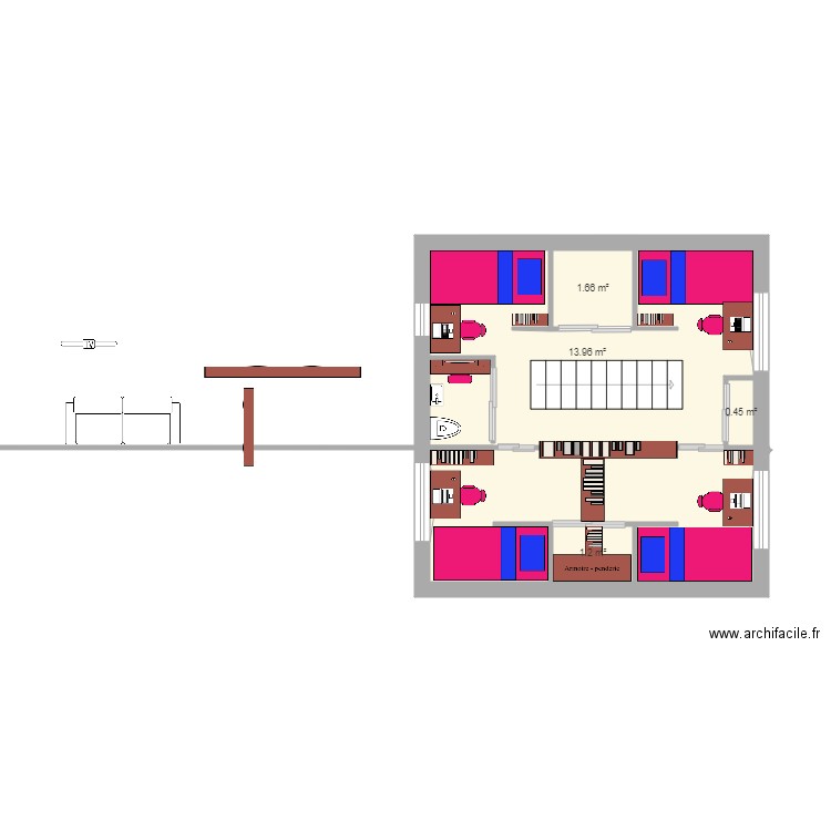 haut. Plan de 0 pièce et 0 m2