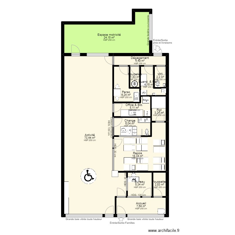 Charles de Gaulle PROJET THIAIS PMI V ArL 070922. Plan de 14 pièces et 165 m2