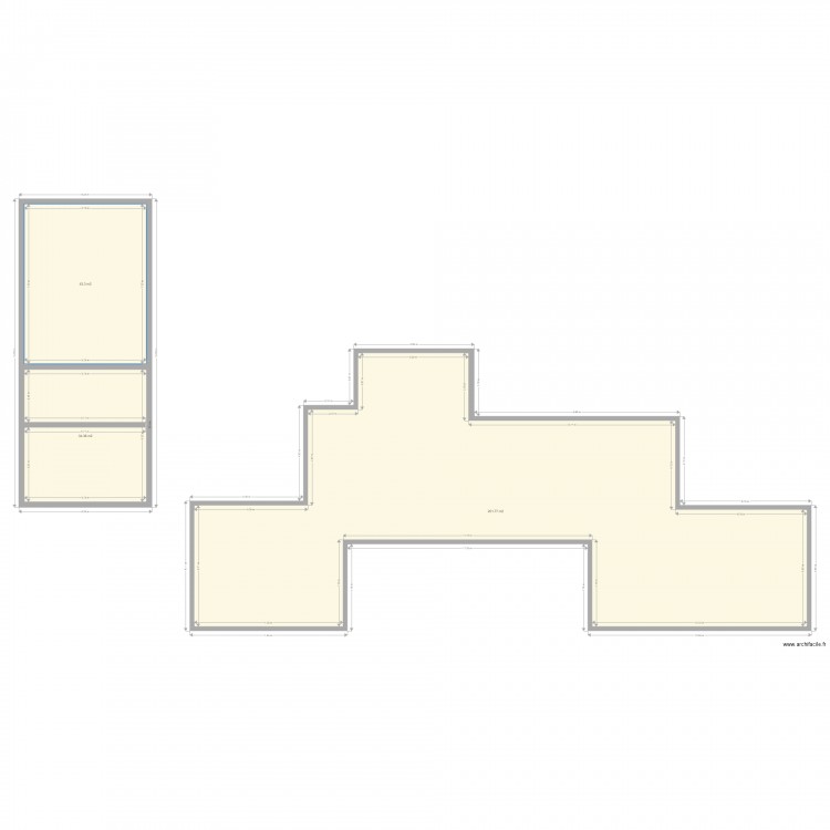 contour maison pour ray. Plan de 3 pièces et 279 m2