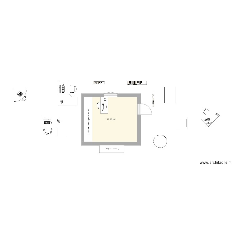 bureau chambre Lavelanet V1. Plan de 0 pièce et 0 m2