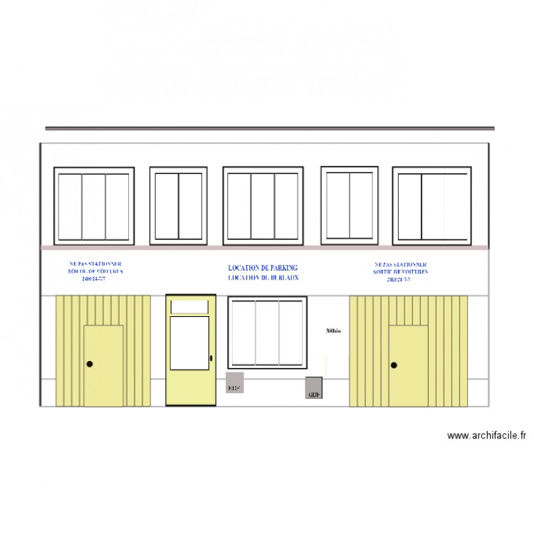 FACADE GARAGE. Plan de 0 pièce et 0 m2