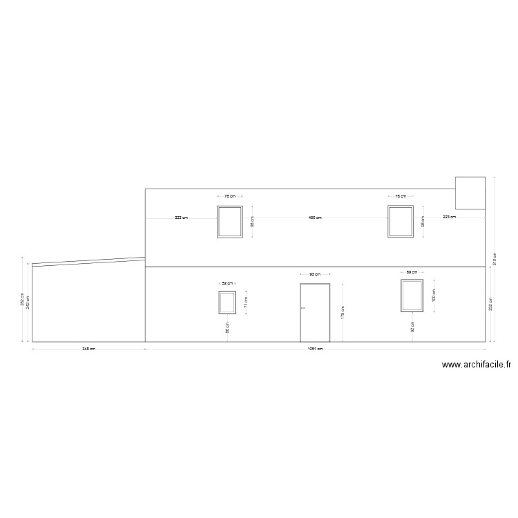 FACADE AVANT. Plan de 0 pièce et 0 m2