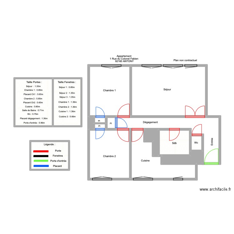 DEROUARD SANS MESURE. Plan de 15 pièces et 71 m2