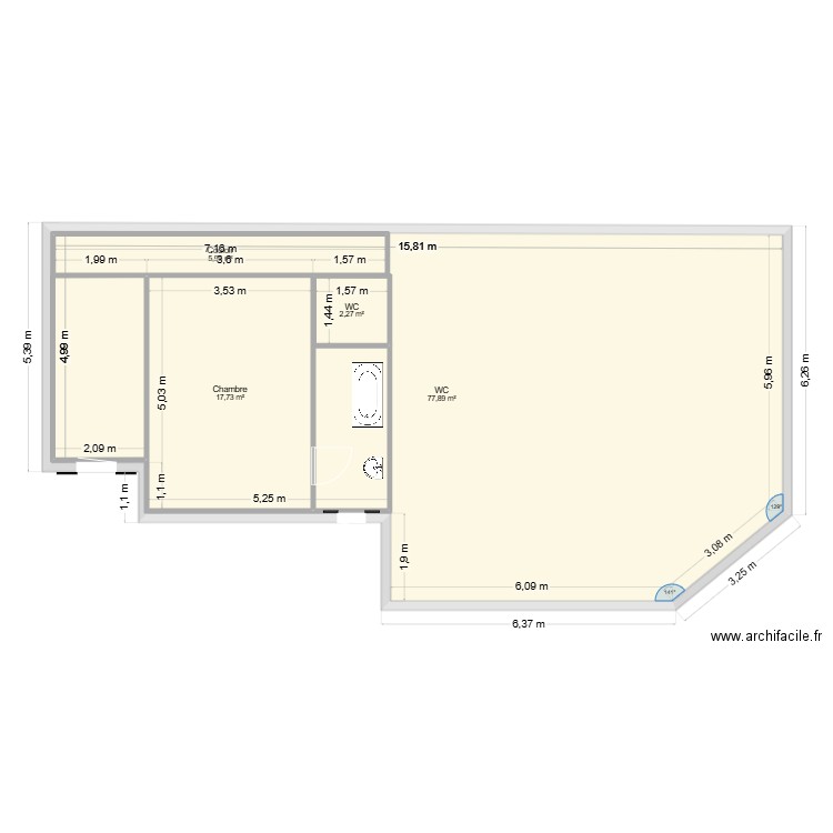 LONGEVILLE 1. Plan de 4 pièces et 133 m2