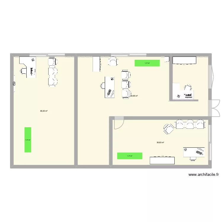 Bureau SAlengro 2. Plan de 3 et 142 m² Bureau SAlengro 2. Plan de 3 et 142 m²