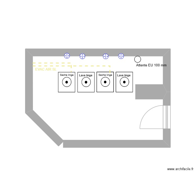 SCHEMA IMPLANTATION LAVERIE 2 FRANCO B. Plan de 0 pièce et 0 m2