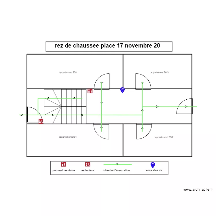 rez de chaussee place 17 novembre 20. Plan de 