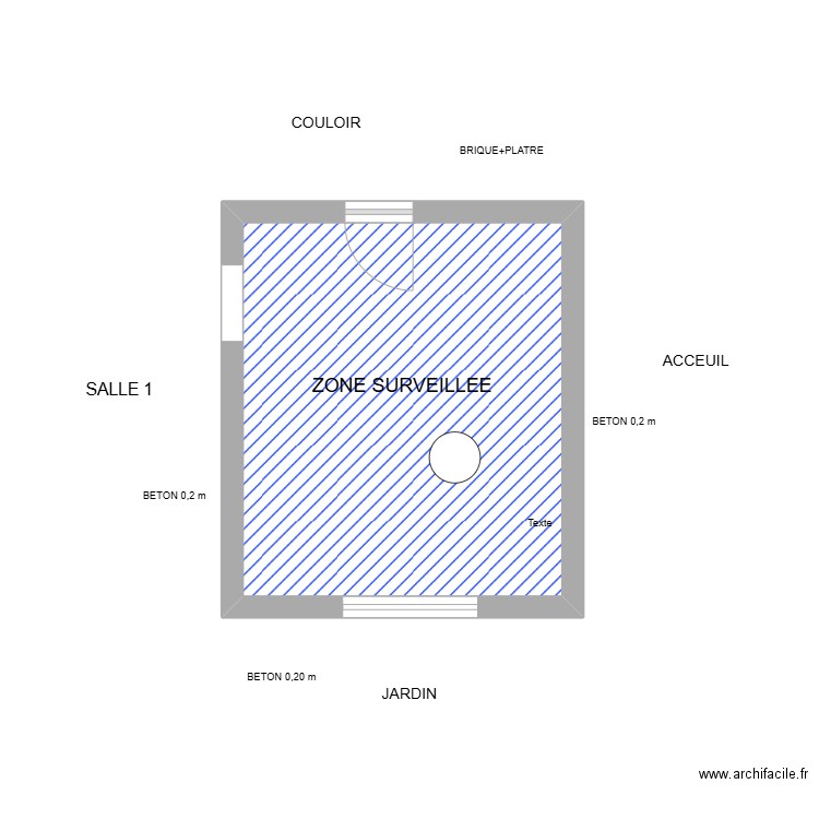 salle 4 bjf. Plan de 1 pièce et 17 m2